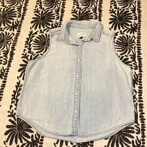 Universal Thread Button Down Sleeveless Tank Top